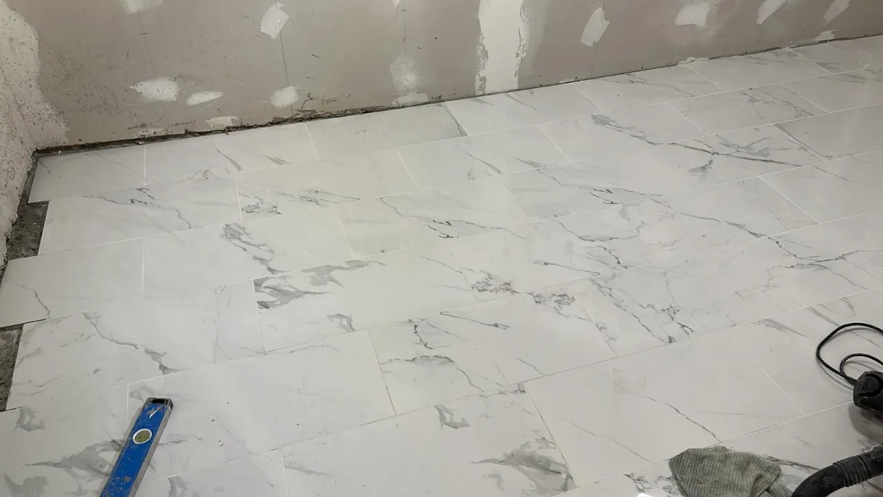 Tile flooring installation completed in Ridgewood, NJ