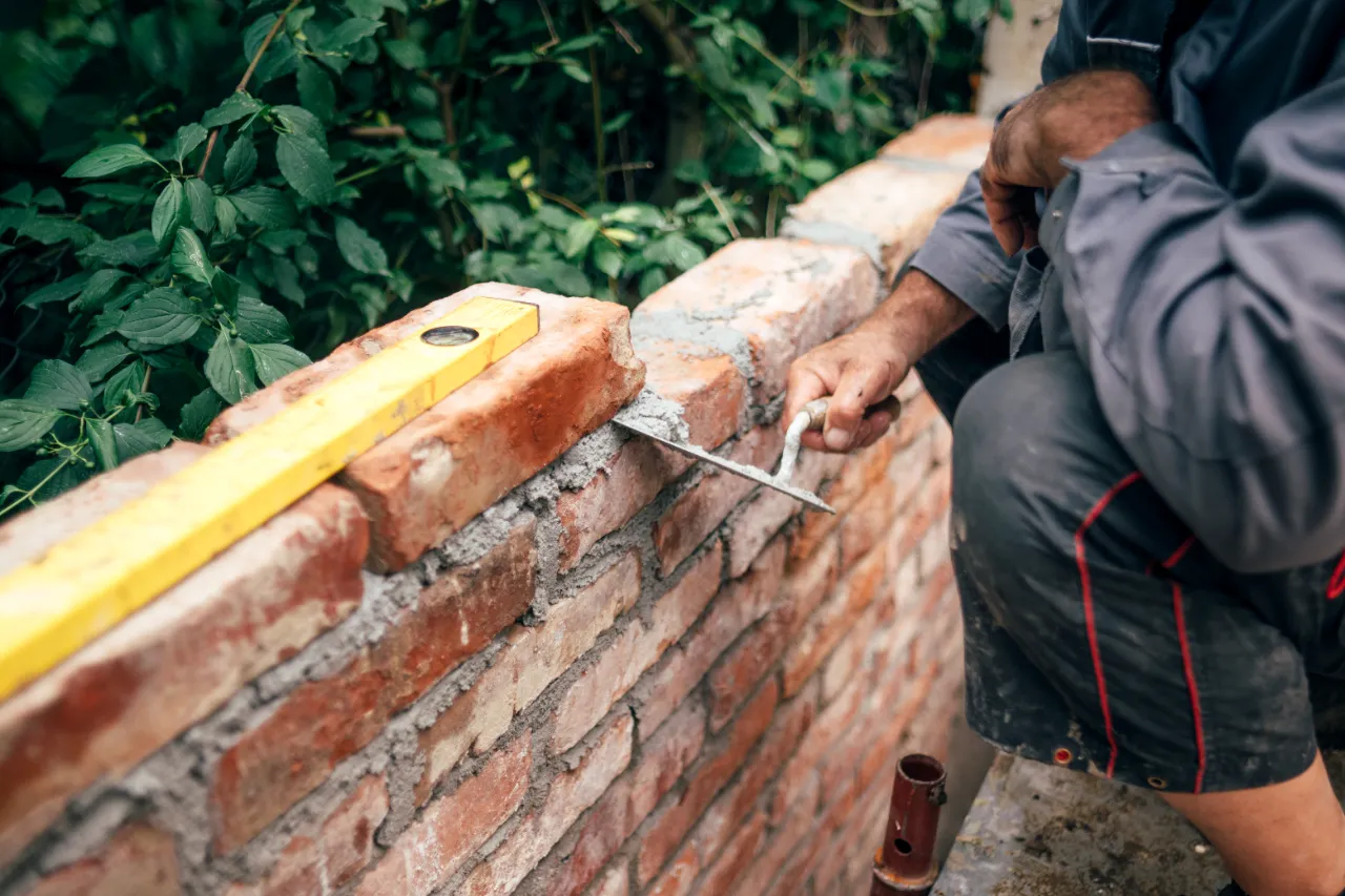 Mason working on site in New Jersey