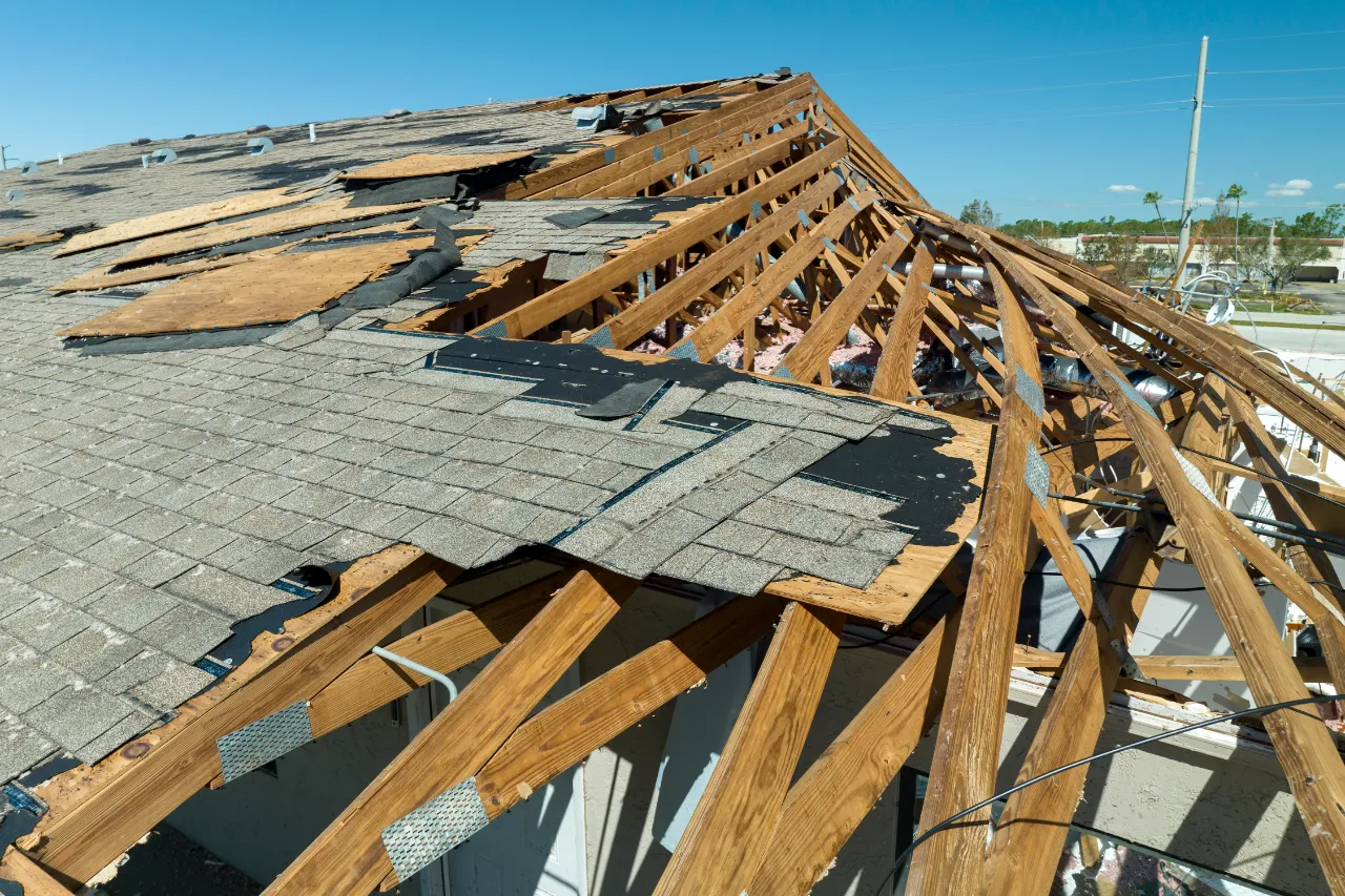 Storm damage roof repair in New Jersey